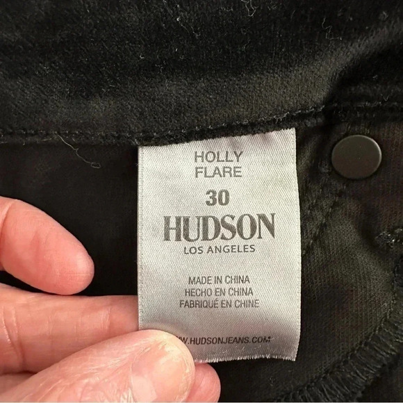 Hudson Size 30 Velvet Ombre Holy Flare Crop Pants Classic Neutral Black to Gray - Picture 4 of 15